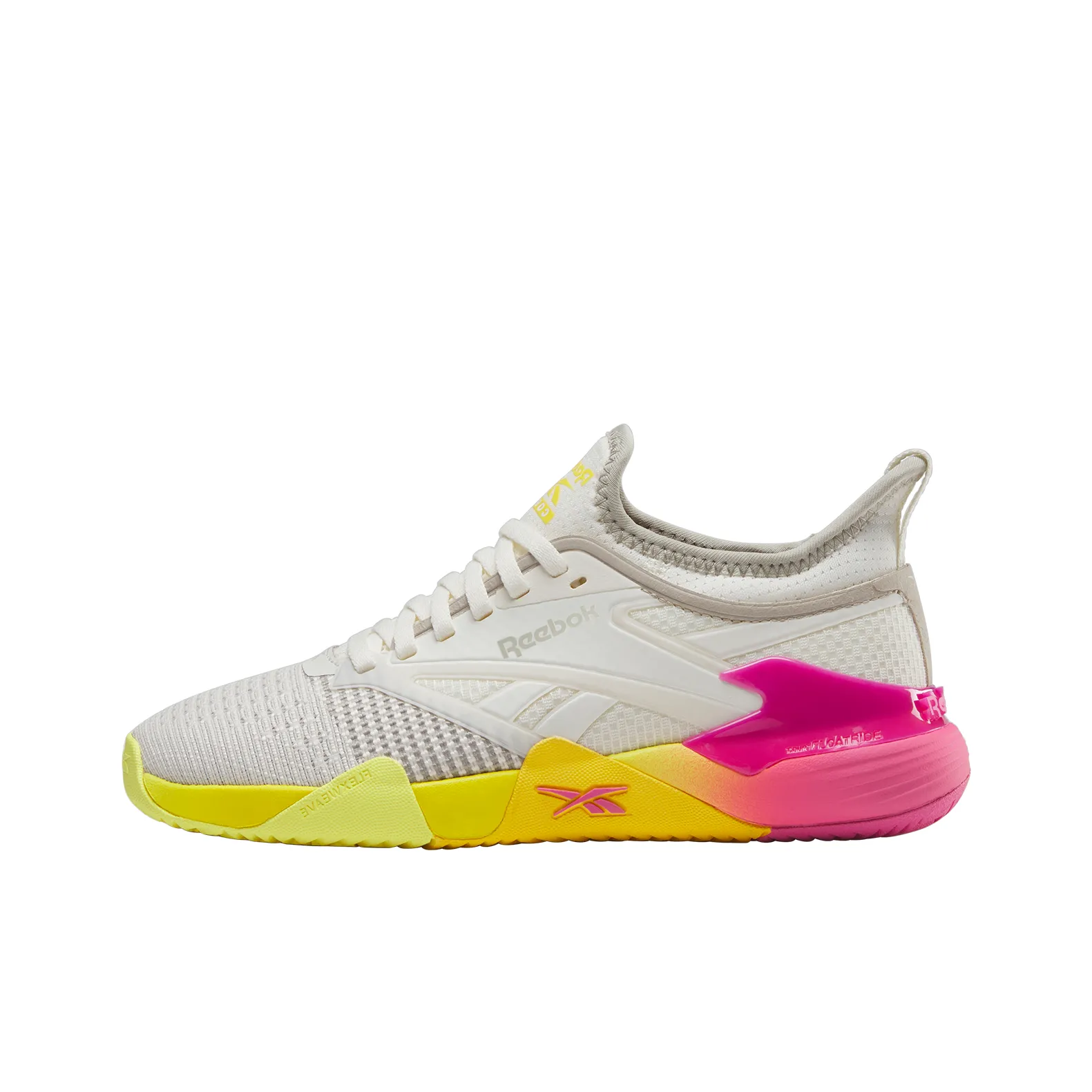 Reebok Nano Court Low Top Training Shoes Women's White Yellow Red