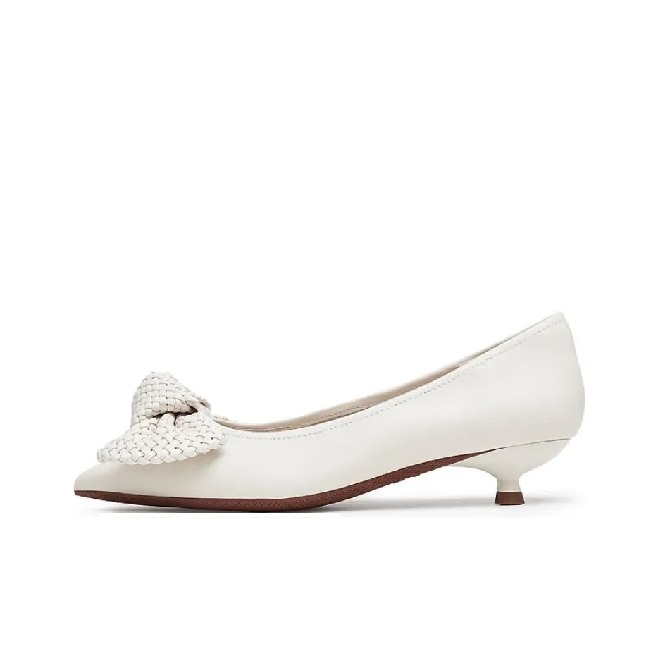 Staccato Ankara Butterfly High Heels Women's Cream Beige White