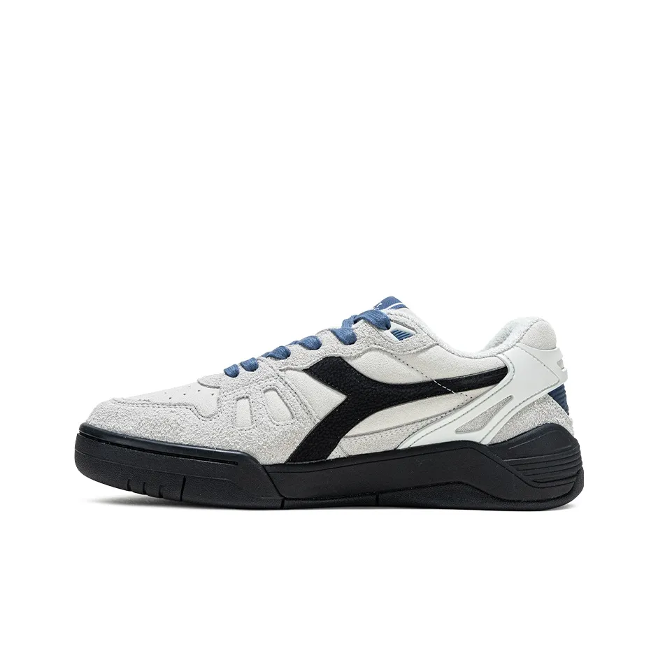 Diadora Wear-Resistant Low-Top Casual Shoes Unisex White Black