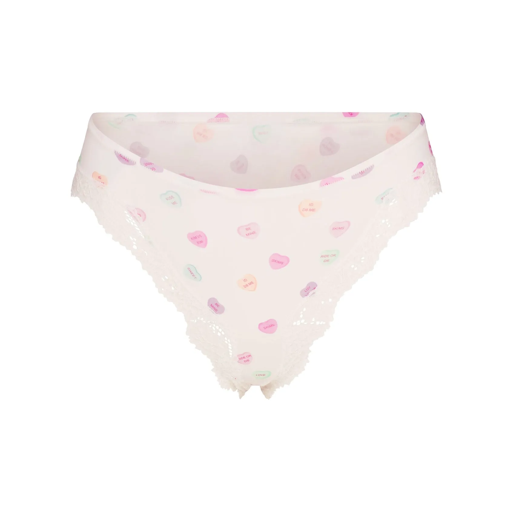 SKIMS Valentine's Day Collection SS25 ТАНГА Нижнее белье Женское 1 Пачка Мраморный Конфетный Сердце С принтом Мраморный Конфетный Сердце С принтом