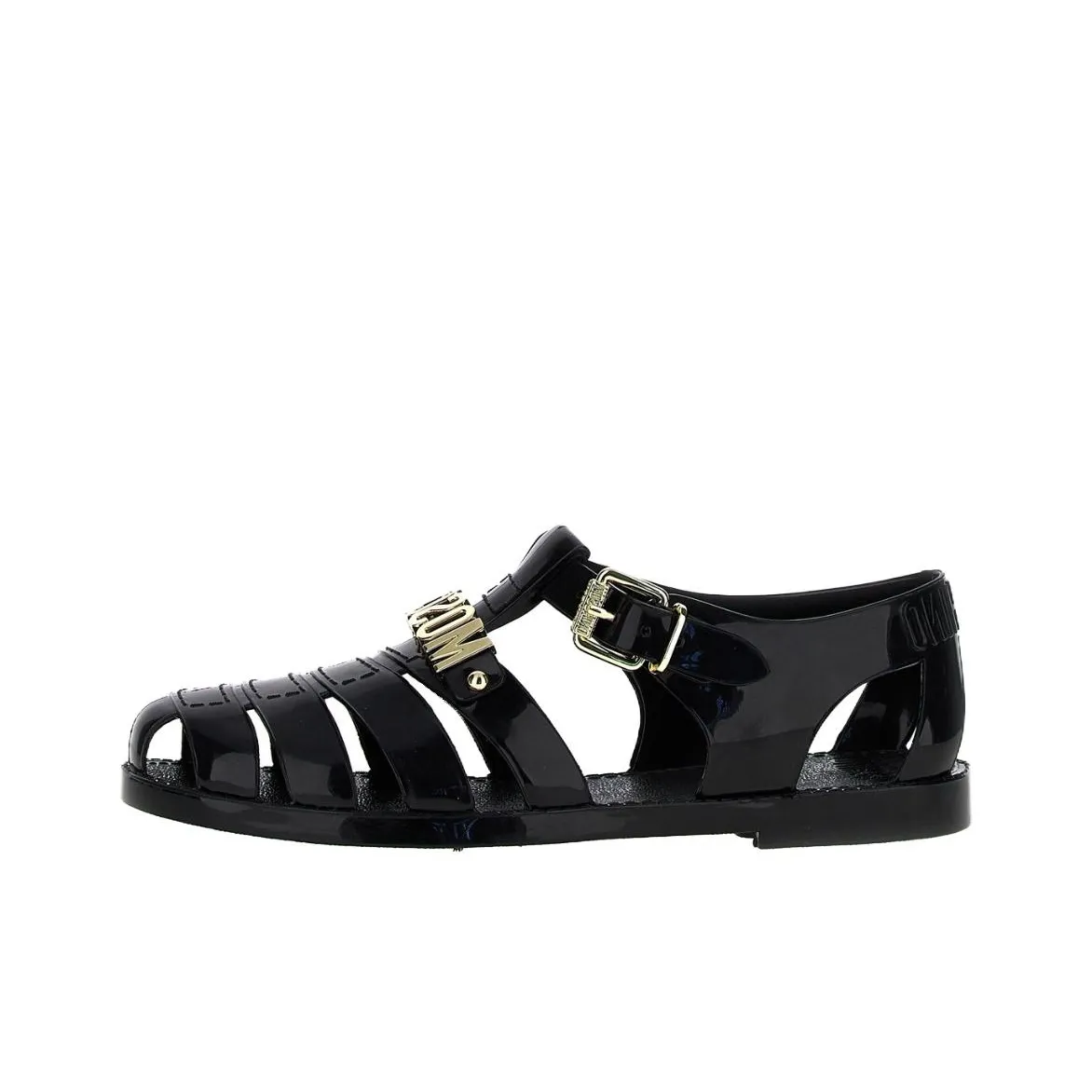 MOSCHINO Jelly Logo Plaque Sandals