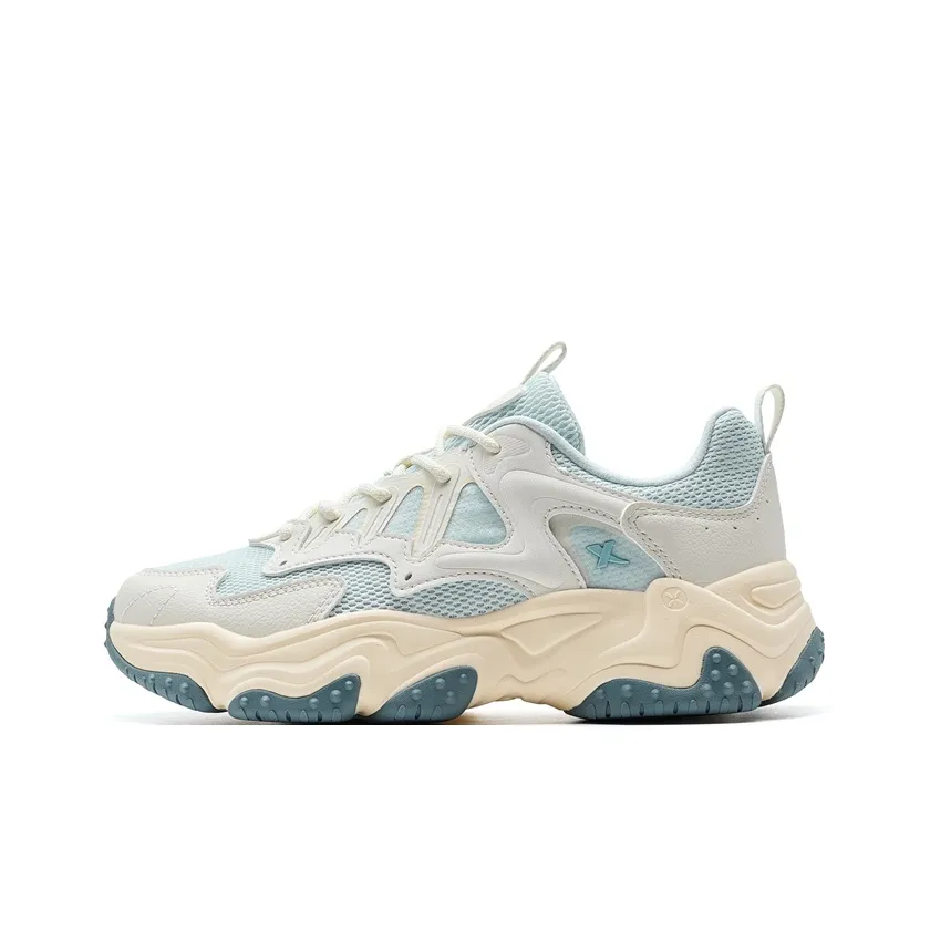 XTEP Nomadic Амортизация Устойчивый к истиранию Легкий Низкий Топ Повседневная обувь Женская Синий Белый