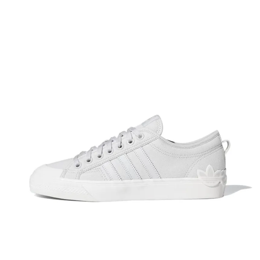 Adidas Originals Nizza Skateboard Shoes Men Low Top Gray/White