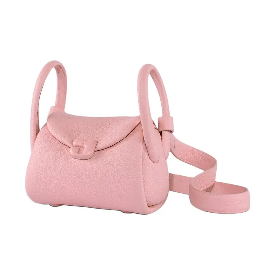 KUNOGIGI Сумка через плечо из коровьей кожи среднего размера женская розовая