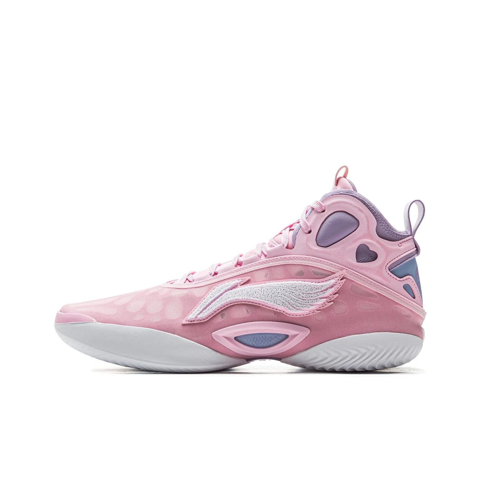 LiNing ChaoShuai 19 Cushioned Slip-Resistant Grip Mid-Top Basketball Shoes Men's Diamond Pink