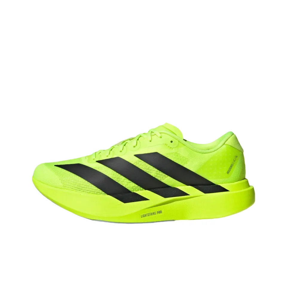 Adidas Adizero Evo SL Амортизация Устойчивость к истиранию Дышащие Низкие Беговые кроссовки Унисекс Лимон