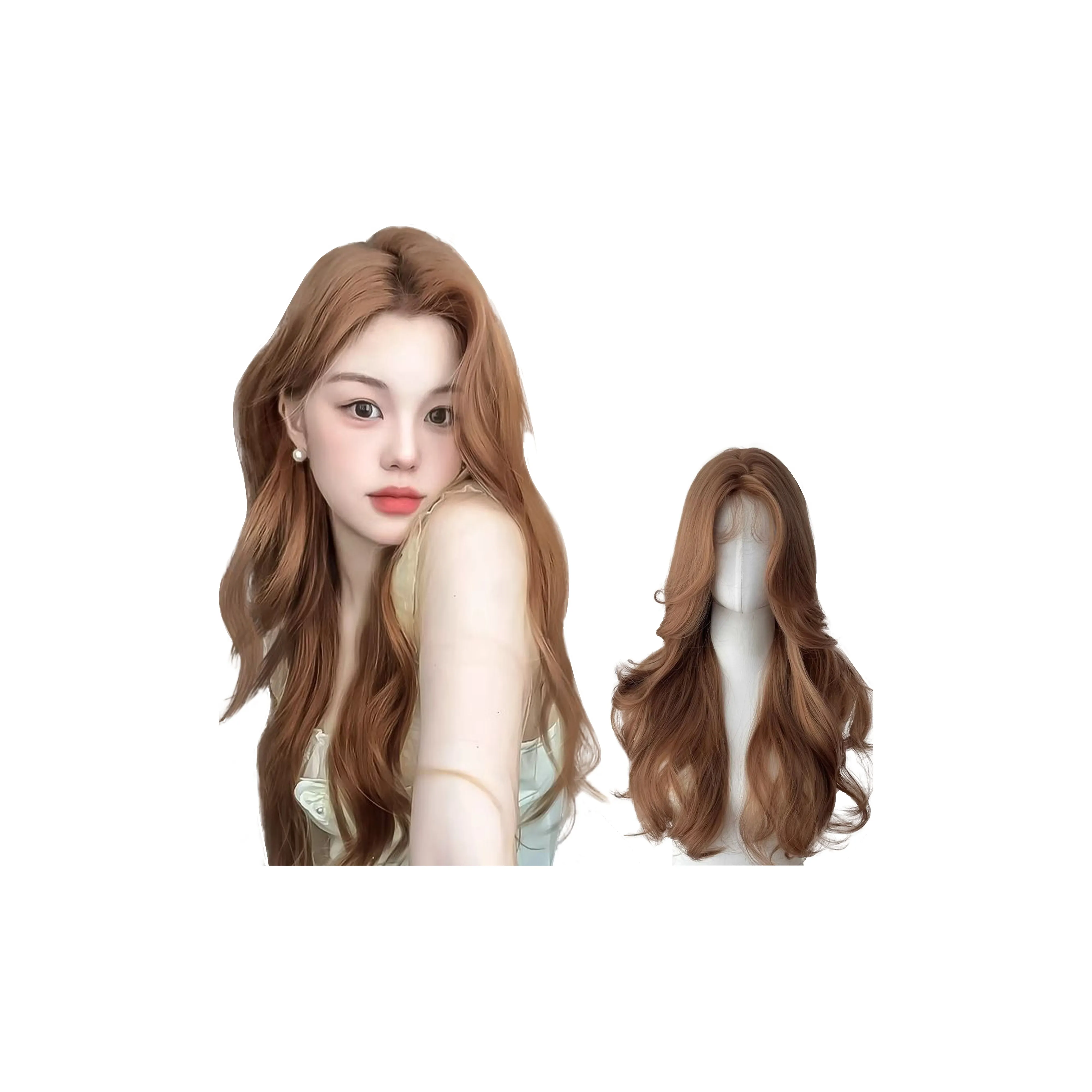 FYOSEE Full Wig Set Передняя часть Кружево Женские Длинные Волосы Летняя Тонкая Длинные Кудрявые Большая волна
