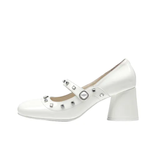 SHOESZOOO Туфли Мэри Джейн Лунно-белый Женские