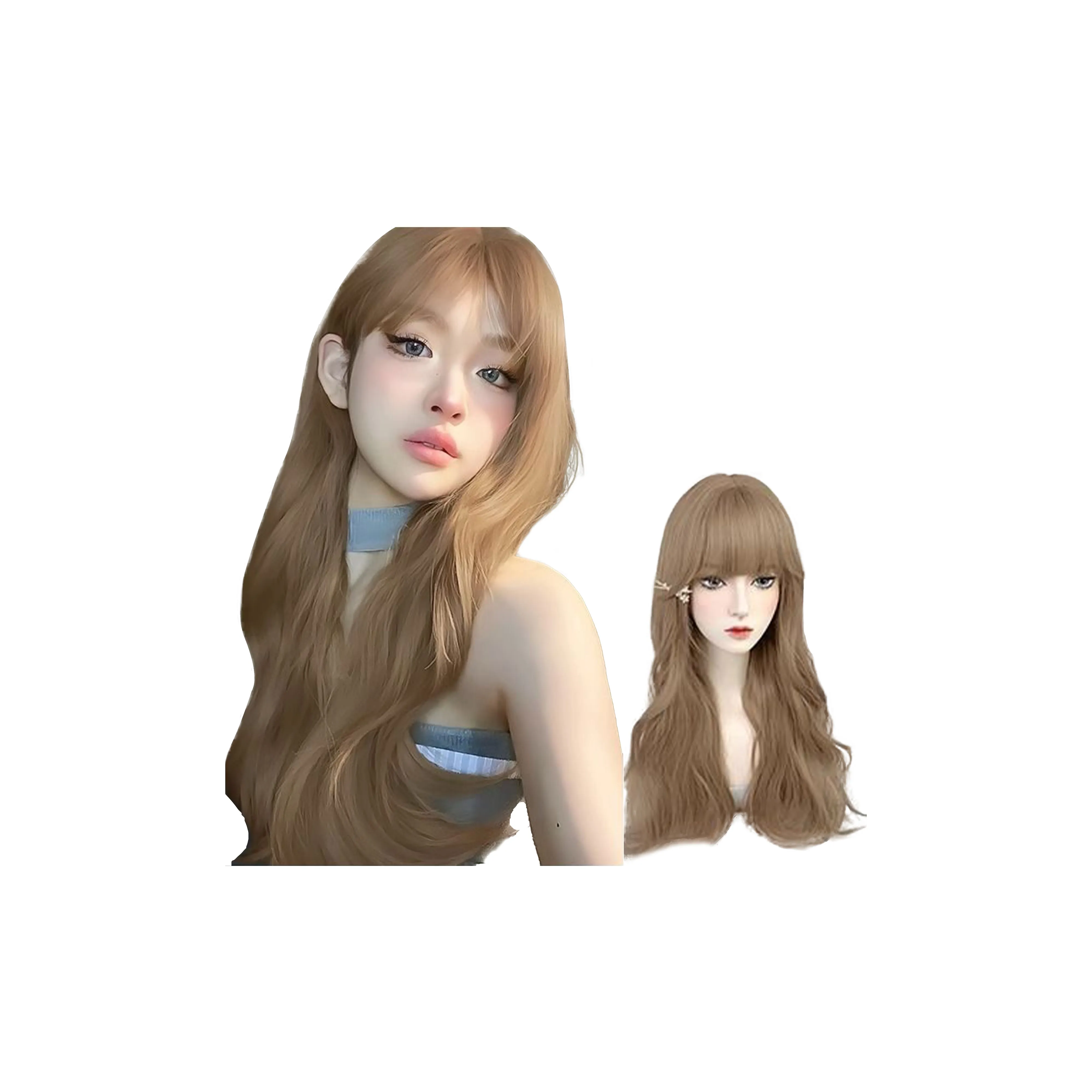 FYOSEE Льняная ткань Big Wave Long Curl Парики