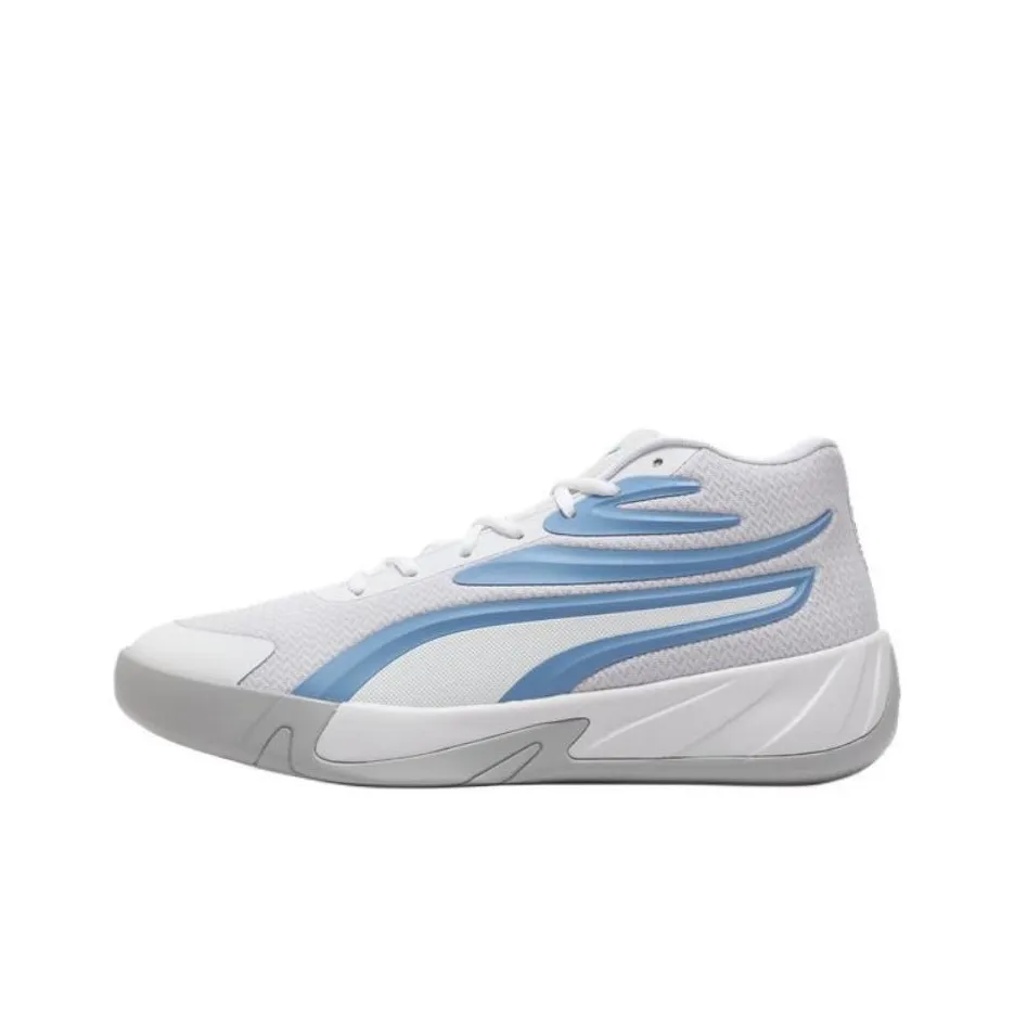 PUMA Court Pro Амортизирующие шоки Slip-resistant MID Баскетбольные кроссовки Унисекс Белый