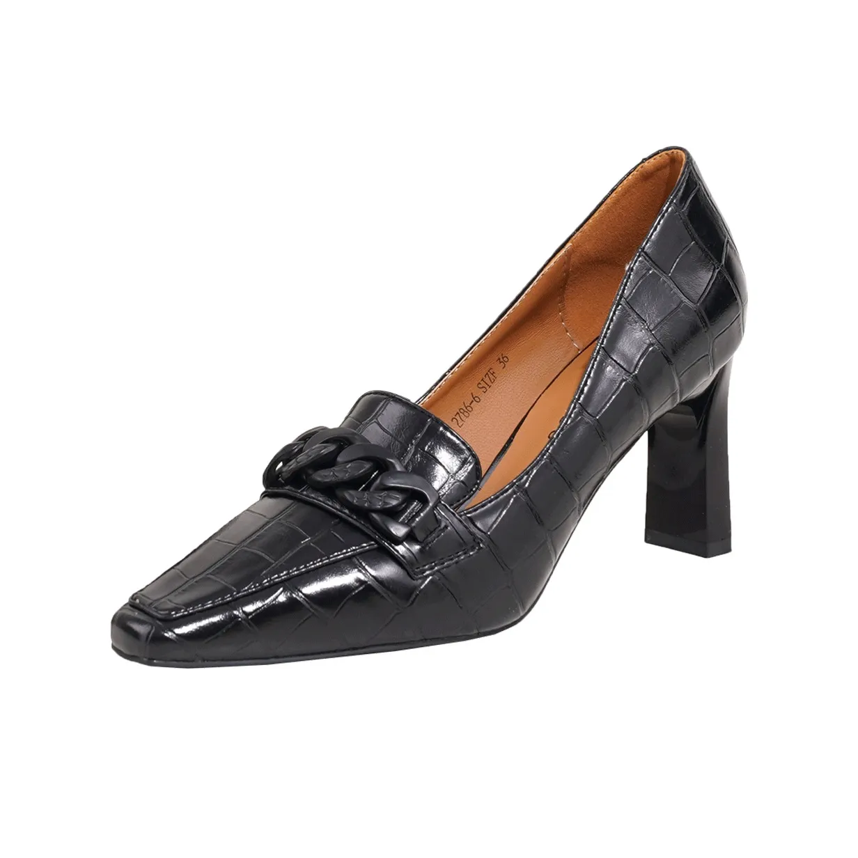 GUDIANFENGDU Квадратный каблук Высокие каблуки 7,5 см Женские