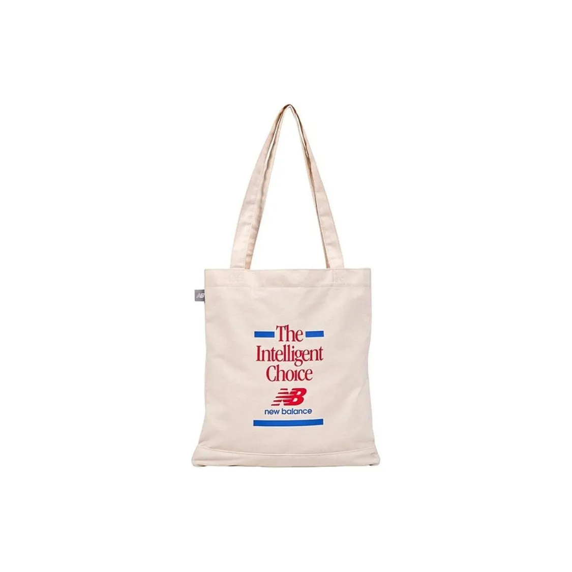 New Balance Graphic Canvas Tote Bag, Shopping Bag, Shoulder Bag Unisex Beige & Red