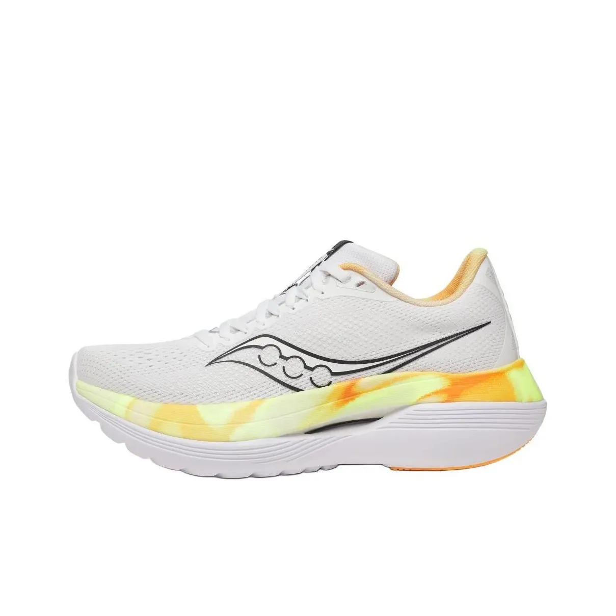 Saucony Slip-resistant Abrasion-resistant Low Top Casual Training Running Shoes Women's White Yellow Сaucony Противоскользящий Устойчивый к истиранию Низкий Топ Повседневные Тренировочные Беговые Кроссовки Женские Белый Желтый