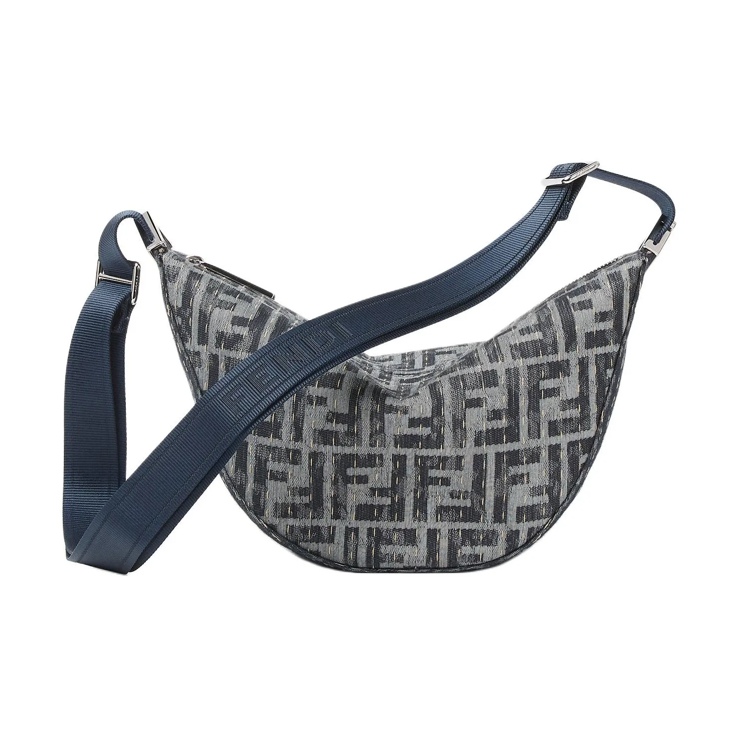 FENDI Cotton Messenger Bag, Crossbody Bag, Shoulder Bag Small Men's Blue