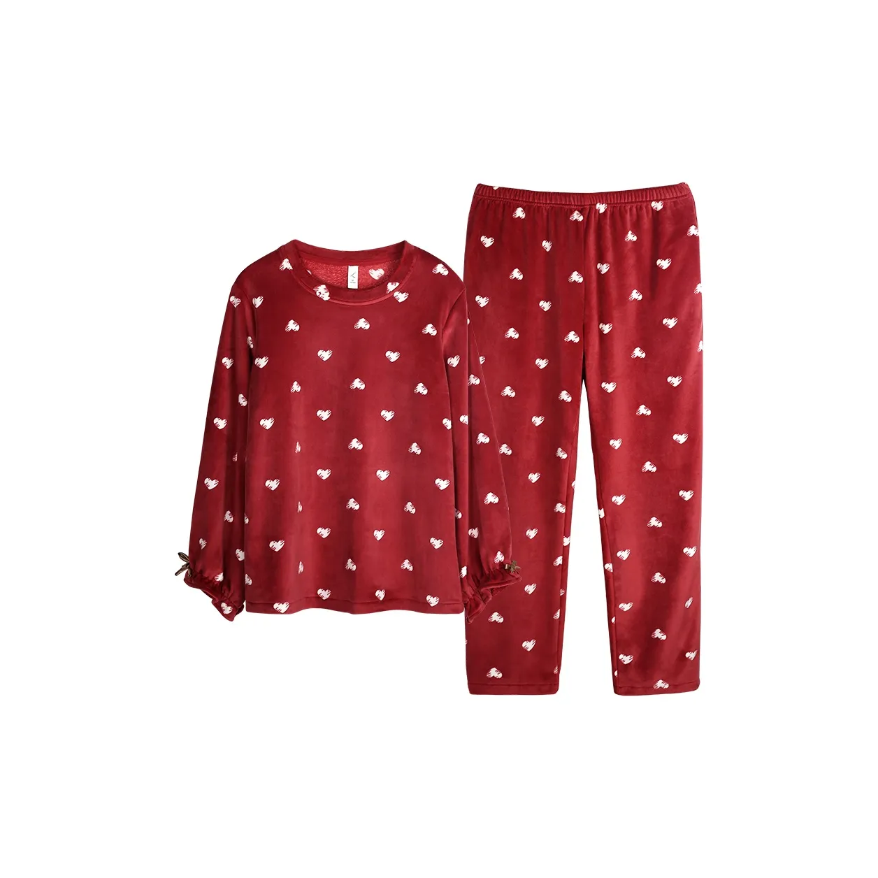 Xuan Liang Pajama Комплект Женский Красный Бархат Цвет