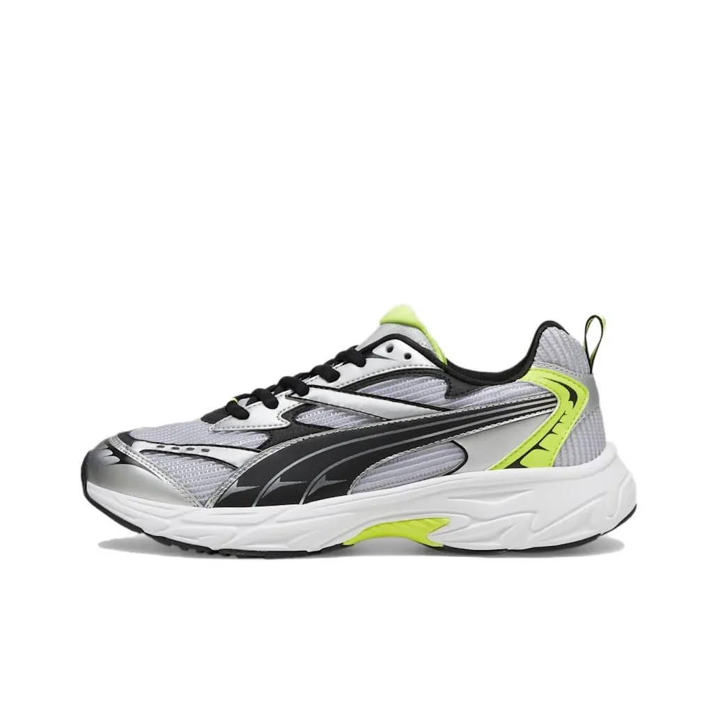 PUMA Morphic Шокабронирующие Резистентные к Износу Низкий Топ Беговые Кроссовки Мужские Белый Серебряный