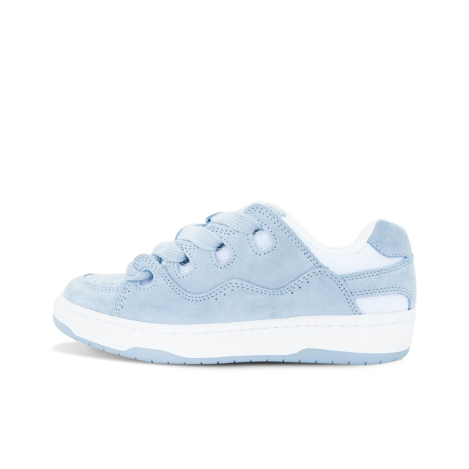 Ollieskate Cold Клееные Пухлые Туфли Низкий Топ Скейтборд Кроссовки Унисекс Ледяной Синий