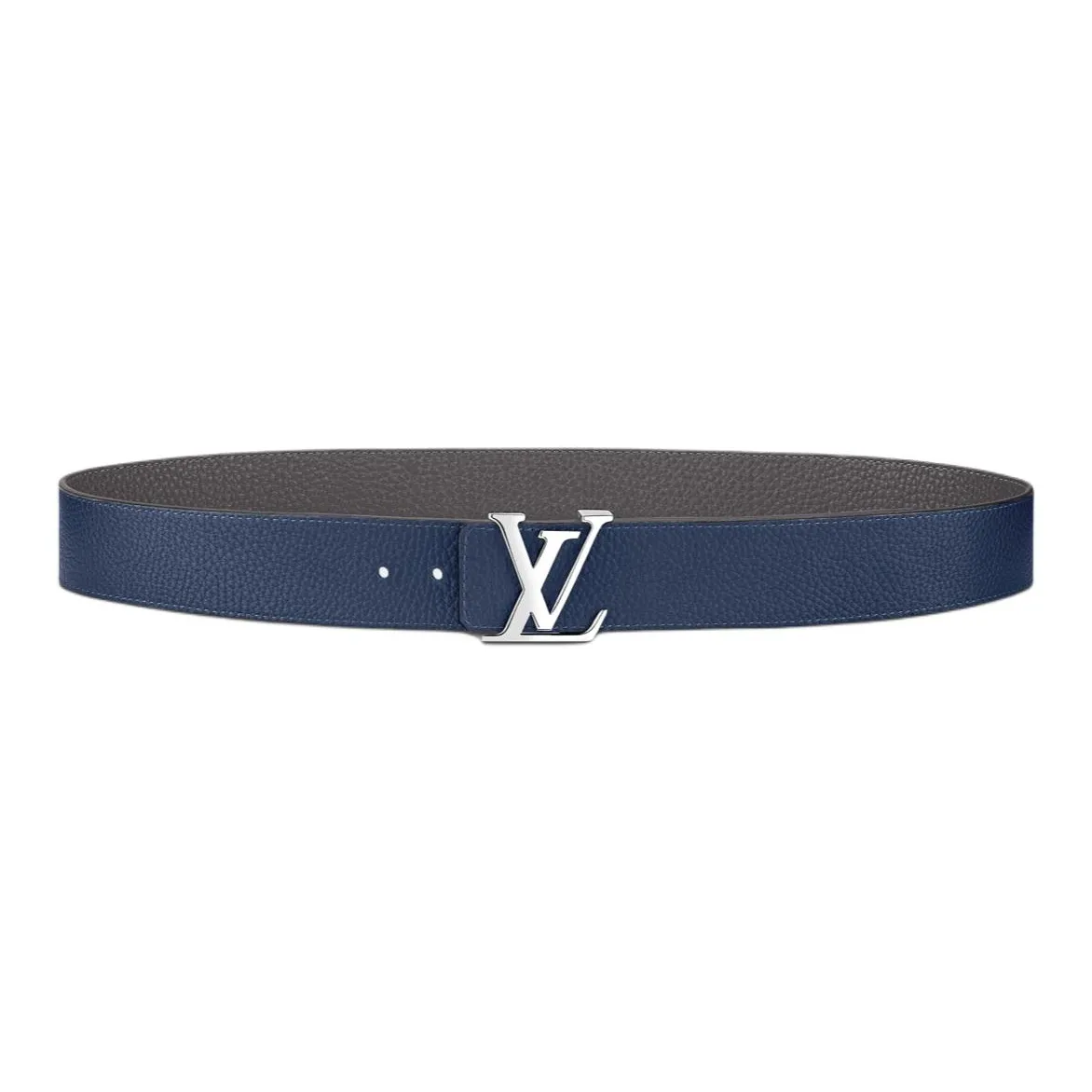 LOUIS VUITTON Cow Leather Belts Unisex Dark Blue Width  4CM