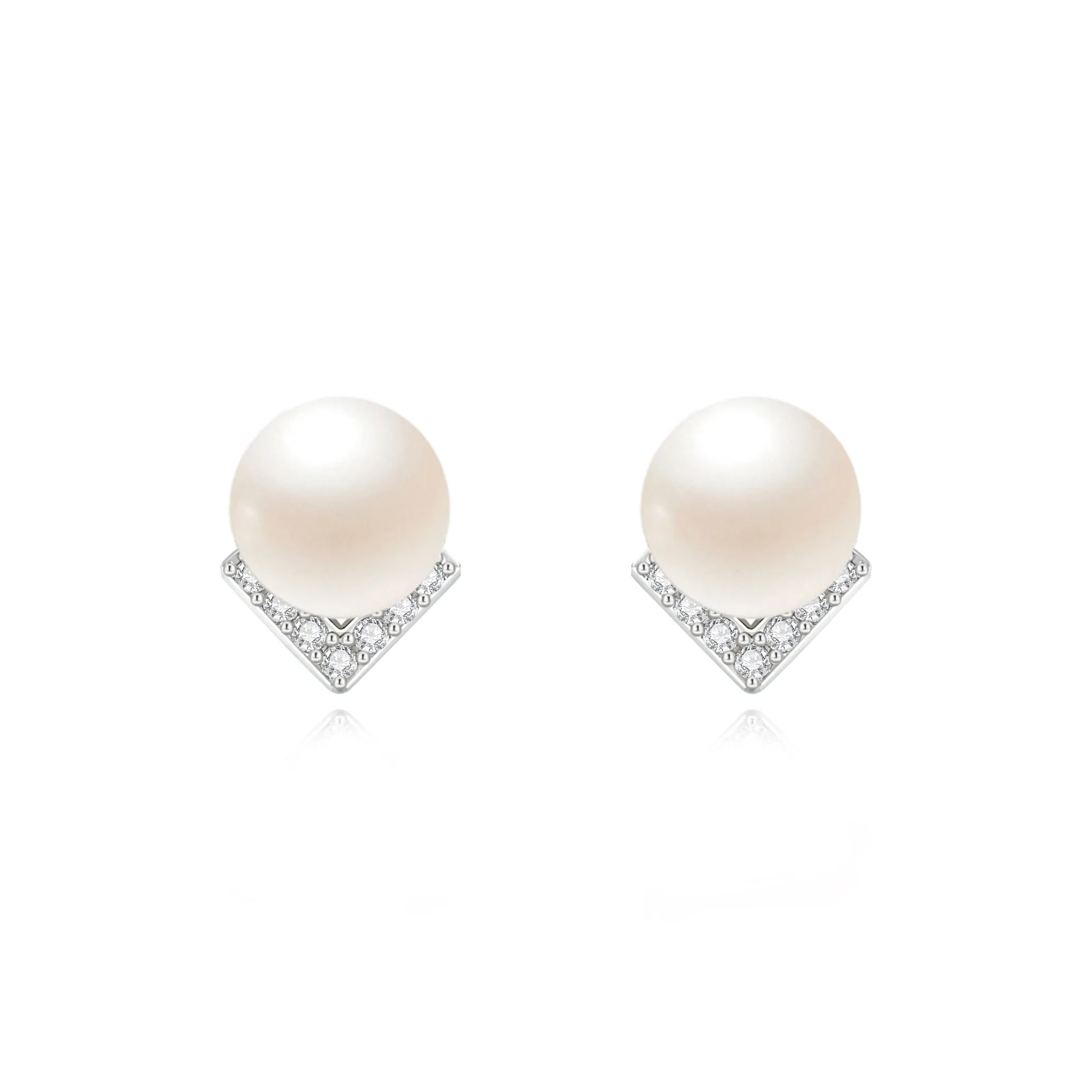 ZSY S925 Pair Of Stud Earrings Women's Box