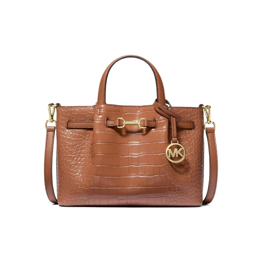 MICHAEL KORS Carson Small Crocodile Embossed Satchel