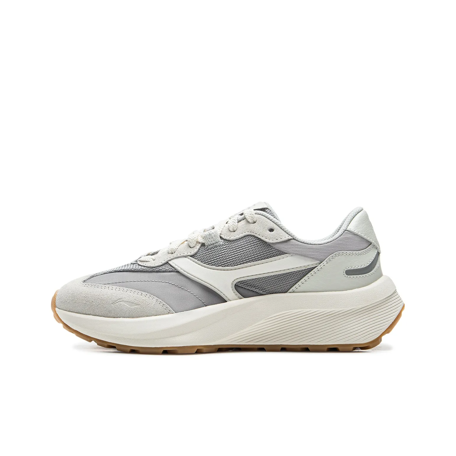 LINING Амортизация Устойчивость к истиранию Поддержка Низкий Топ Casual Женский Белый Серый