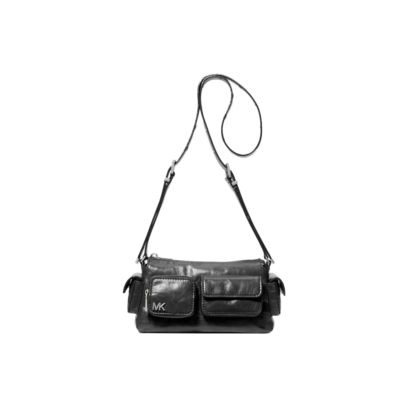 MICHAEL KORS Cow Leather Shoulder Bag, Crossbody Bag Trumpets Women's Black