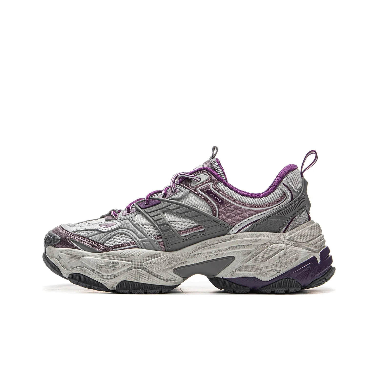 LiNing Red Sugar 2 Амортизация Противоскользящий Устойчивый к износу Поддержка Низкий Топ Повседневный Женский Серый Фиолетовый