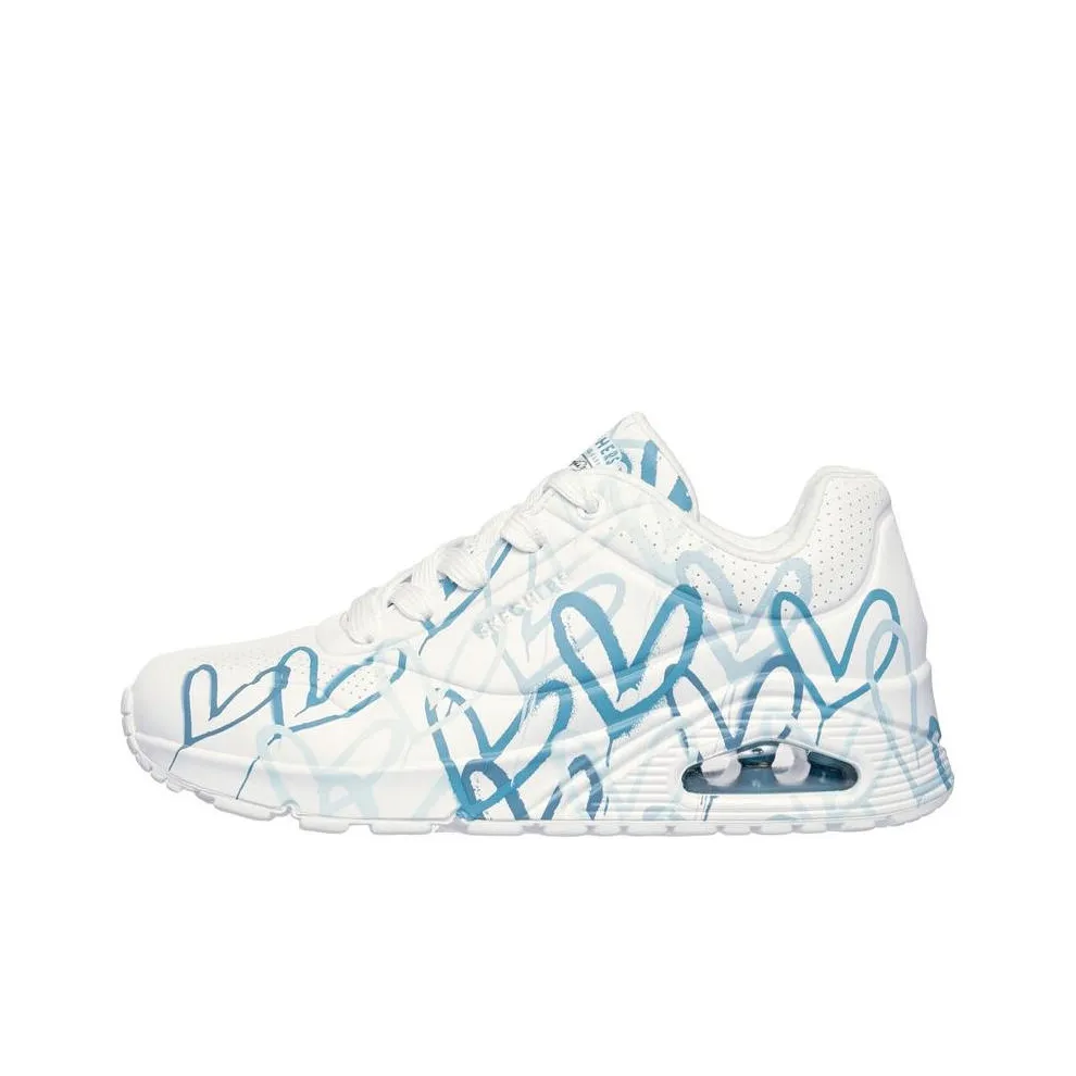 Skechers Uno Casual Shoes Women's Low-Top White Blue