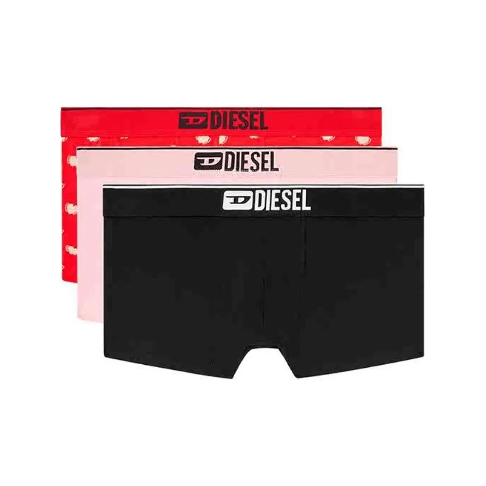DIESEL 3 упаковки красных + розовых + черных мужских боксеров