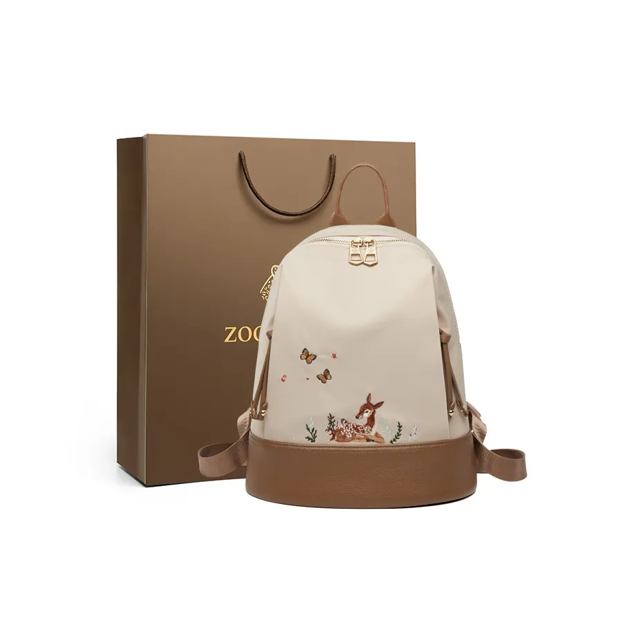 ZOOLER Oxford Холст Рюкзак Стандартный Женский Кофейный Классический Черный