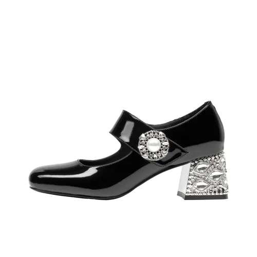 SHOESZOOO Туфли Мэри Джейн Хепберн - черные женские
