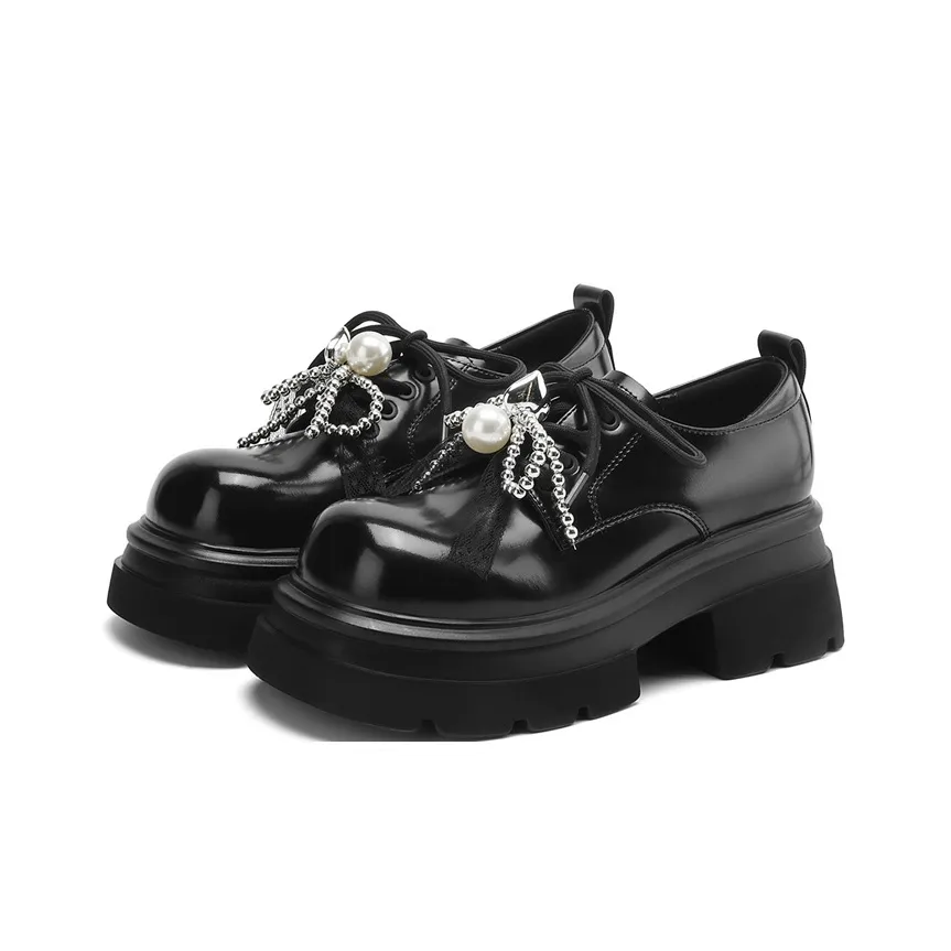 JOSINY Преппи стиль Принцесса Обувь Платформа Премиум Feel Маленькие кожаные туфли Fashion Versatile Лоферы