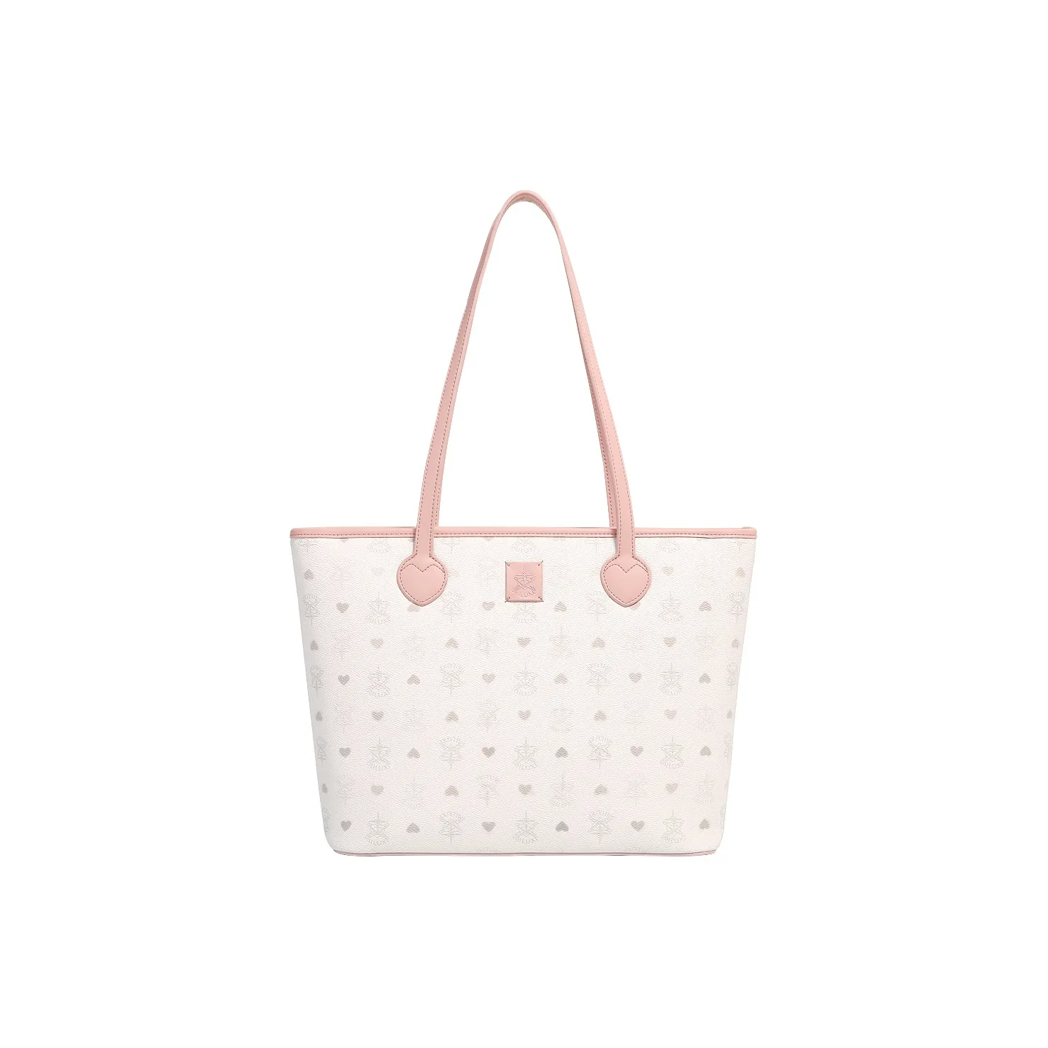 AILUXI PVC Shoulder Bag Tote Bag Shopping Bag Portable Laptop Bag Regular Women's Peach Star Pink
