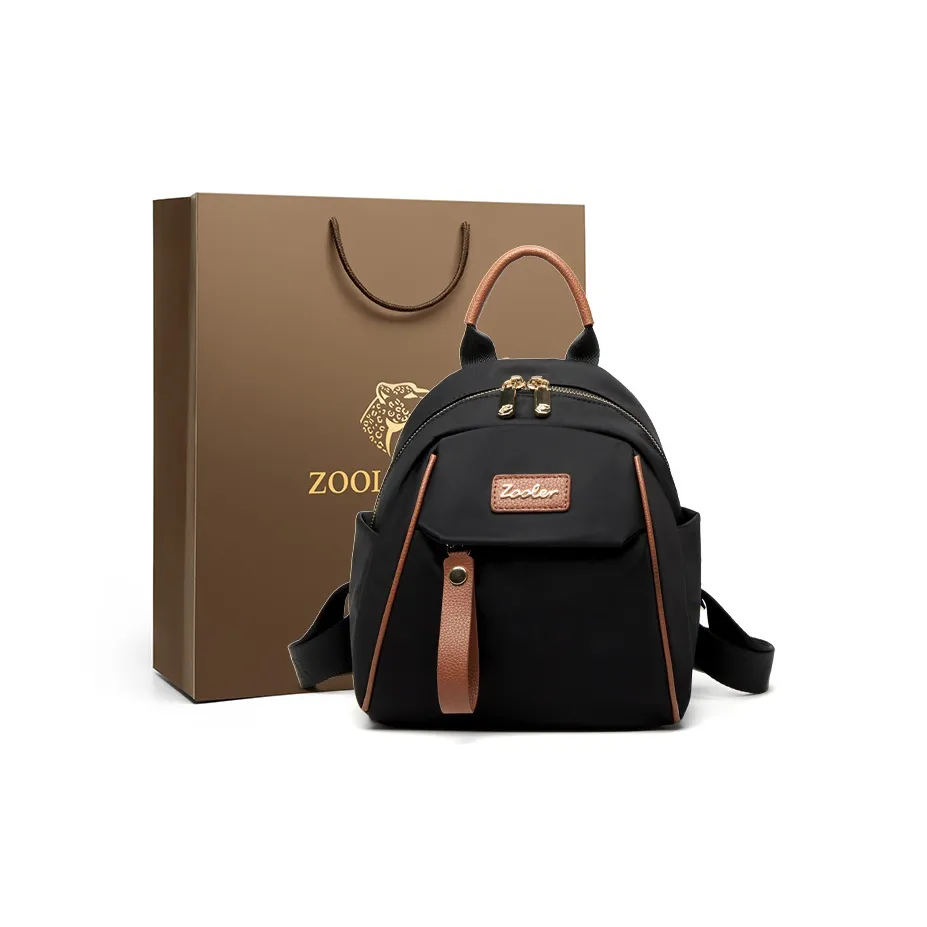 ZOOLER Oxford Холст Рюкзак Средний Женский Призрачный Ночной Черный Абрикос