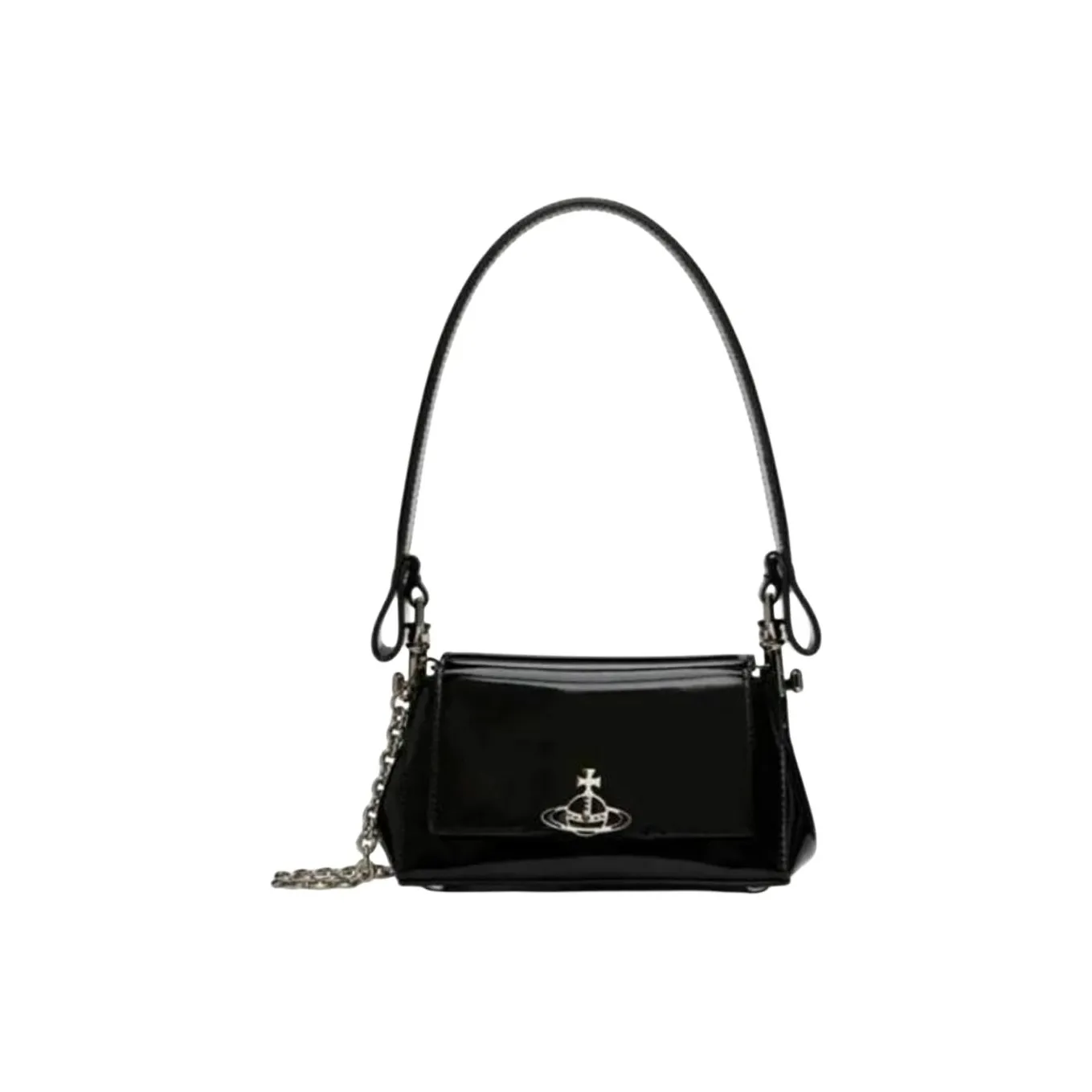 Vivienne Westwood Cow Leather Shoulder Bag Women's Black