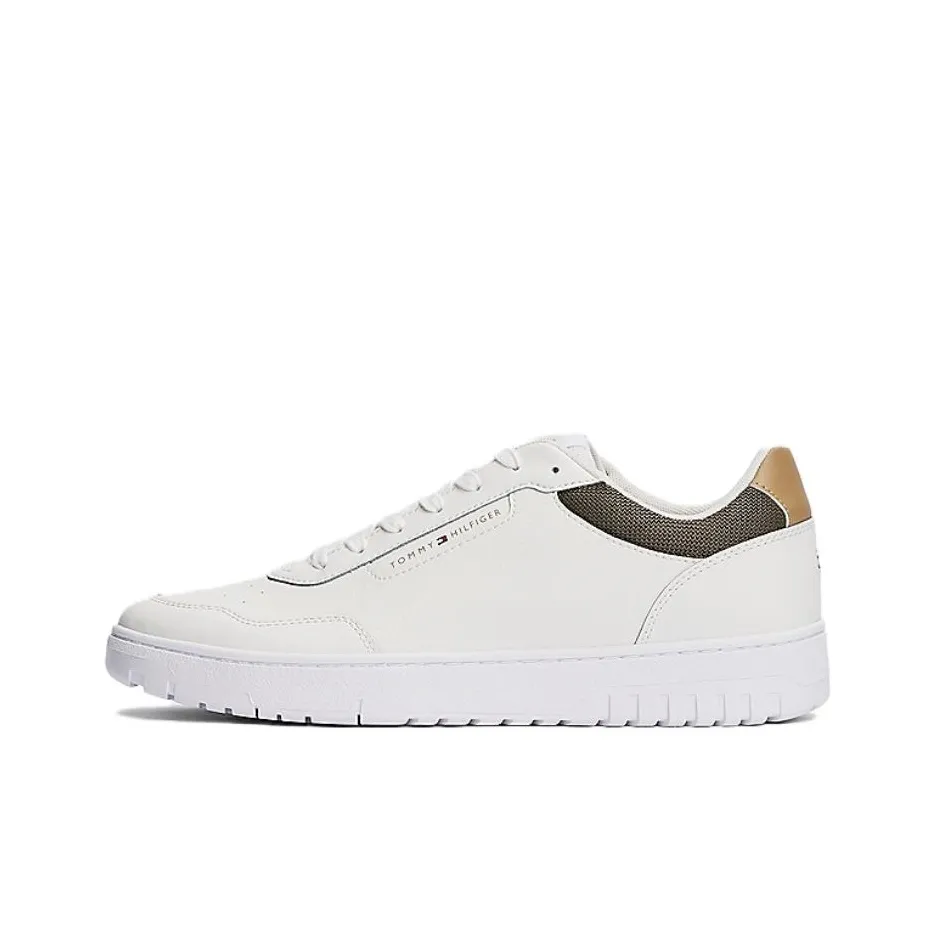 Tommy Hilfiger Anti-Slip Wear-Resistant Low-Top Skateboard Shoes Men's White Brown