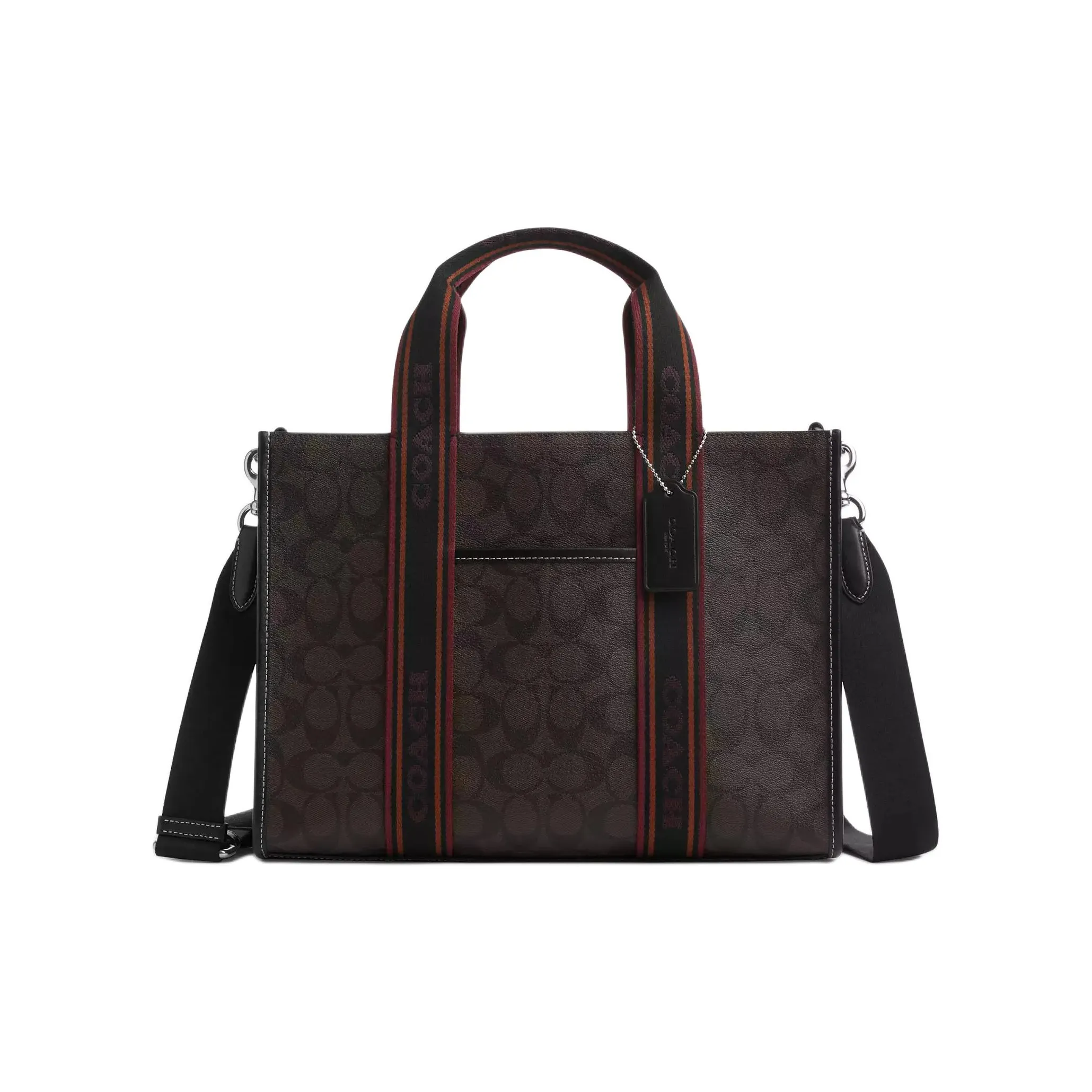 COACH Smith Coated Canvas Tote Bag, Shopping Bag, Shoulder Bag, Handbag Large Size Women's Brown