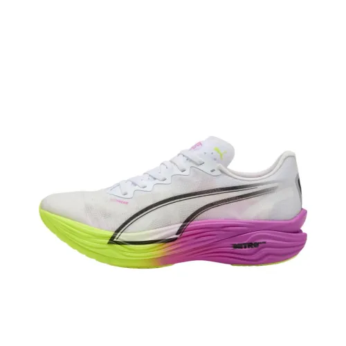 PUMA Deviate NITRO Беговые кроссовки Низкие Белый Зеленый Розовый Мужские