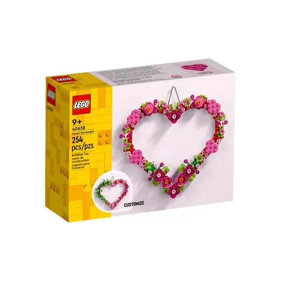 LEGO Heart Ornament Building Blocks 40638