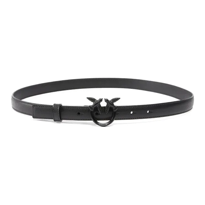 PINKO Коровья кожа Цинковый кожа ремни женский черный ширина 2 см