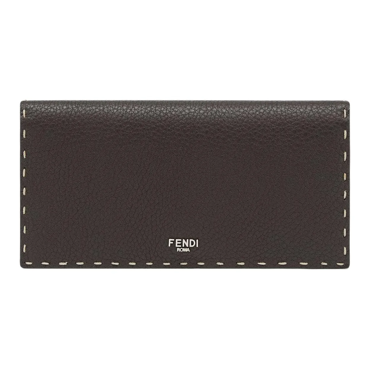 FENDI Selleria Cuoio Romano Calfskin Wallet Men's Brown