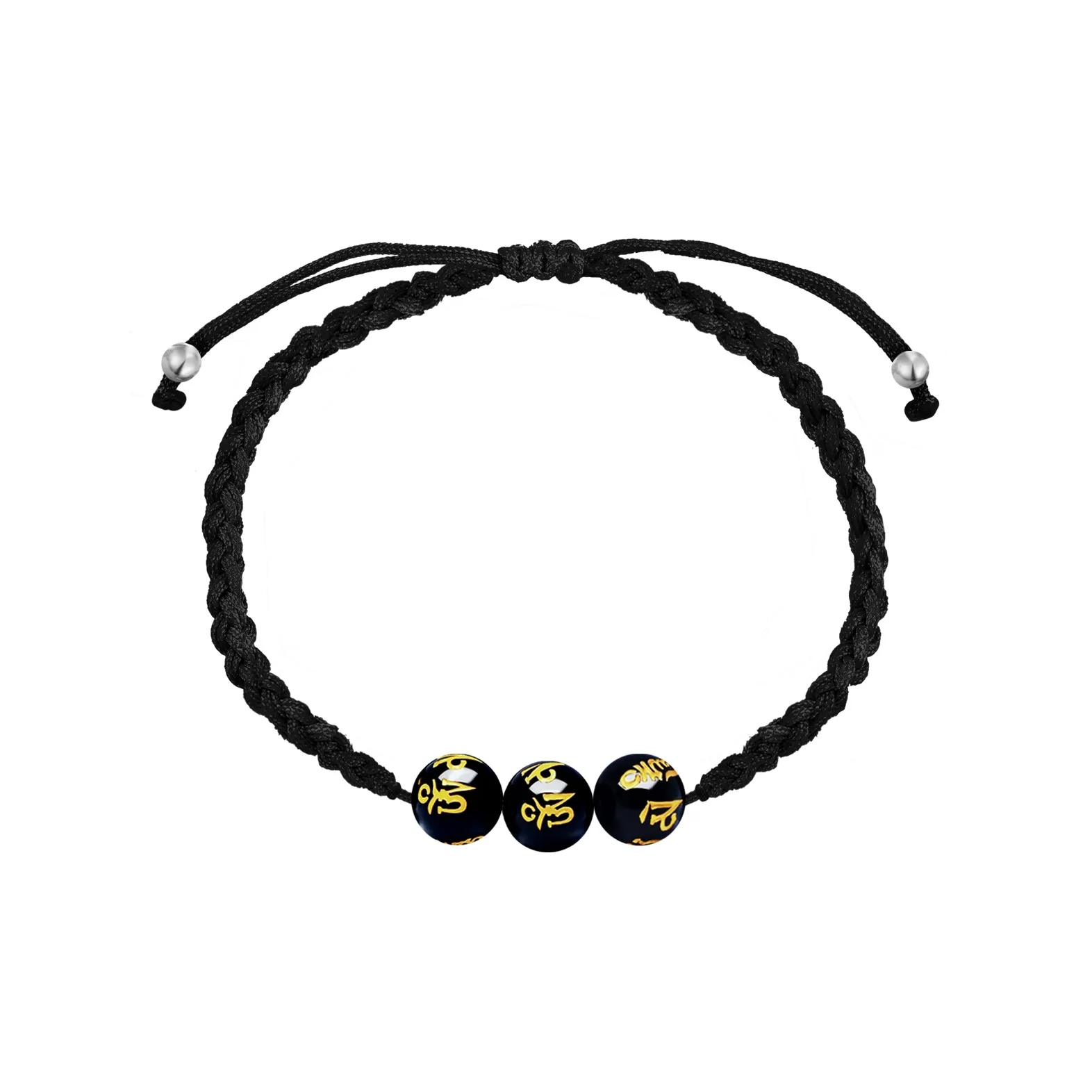 SIMPLE JOYS Обсидиан Браслет Шнурки Унисекс