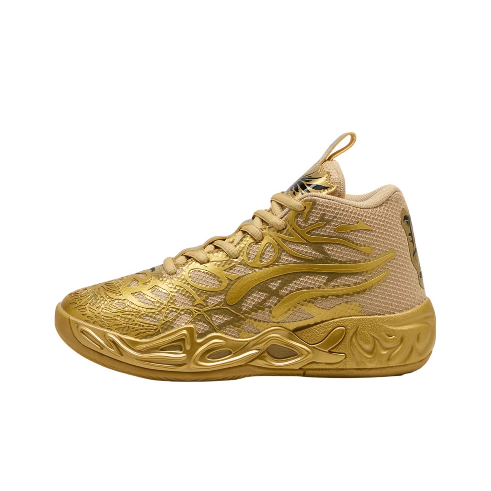 puma gold black shoes