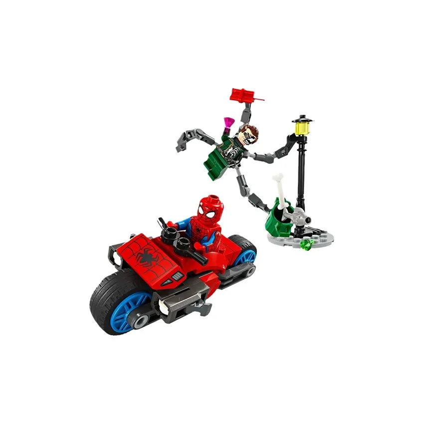LEGO Motorcycle Chase  Spider Man Vs. Doc Ock Building Blocks 76275