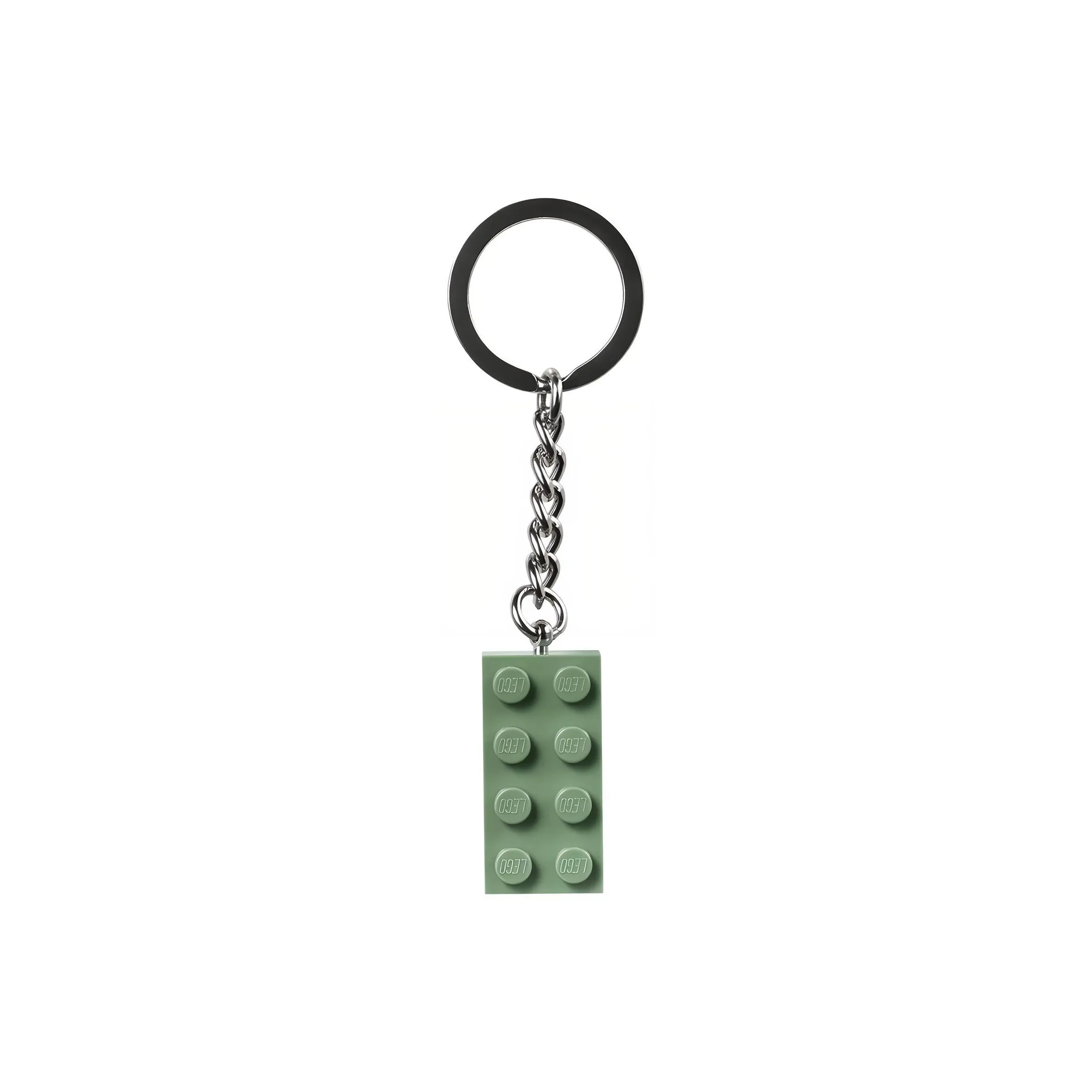 LEGO 2x4 Sand Green Key Chain Building Blocks 854159