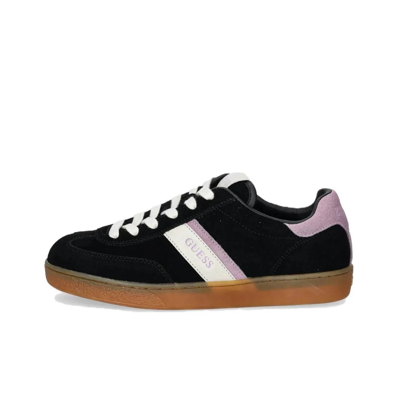 GUESS NOLINAS Anti Slip Wear Resistant Low Top Skateboard Shoes Women's Black Pink White