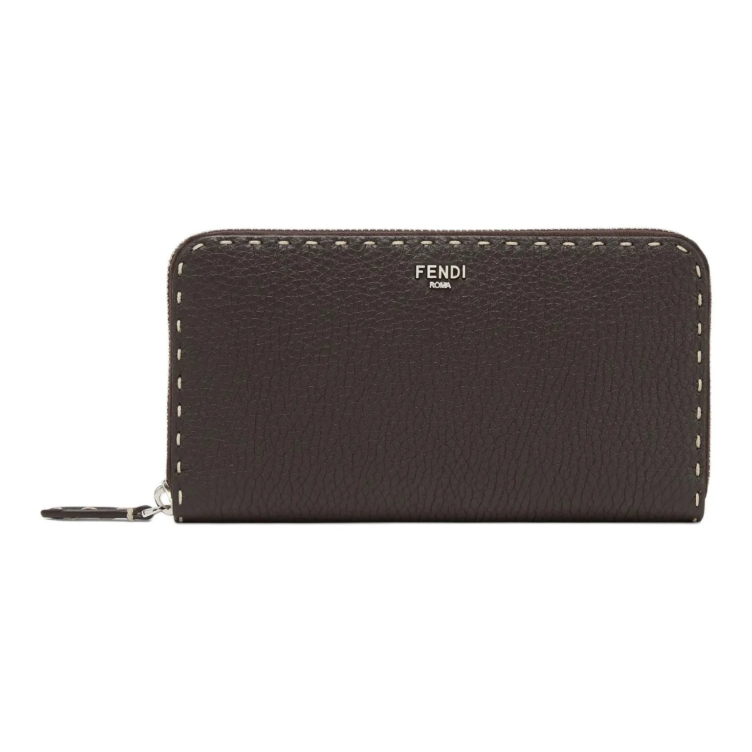 FENDI Cuoio Romano Calfskin Wallet Men's Brown