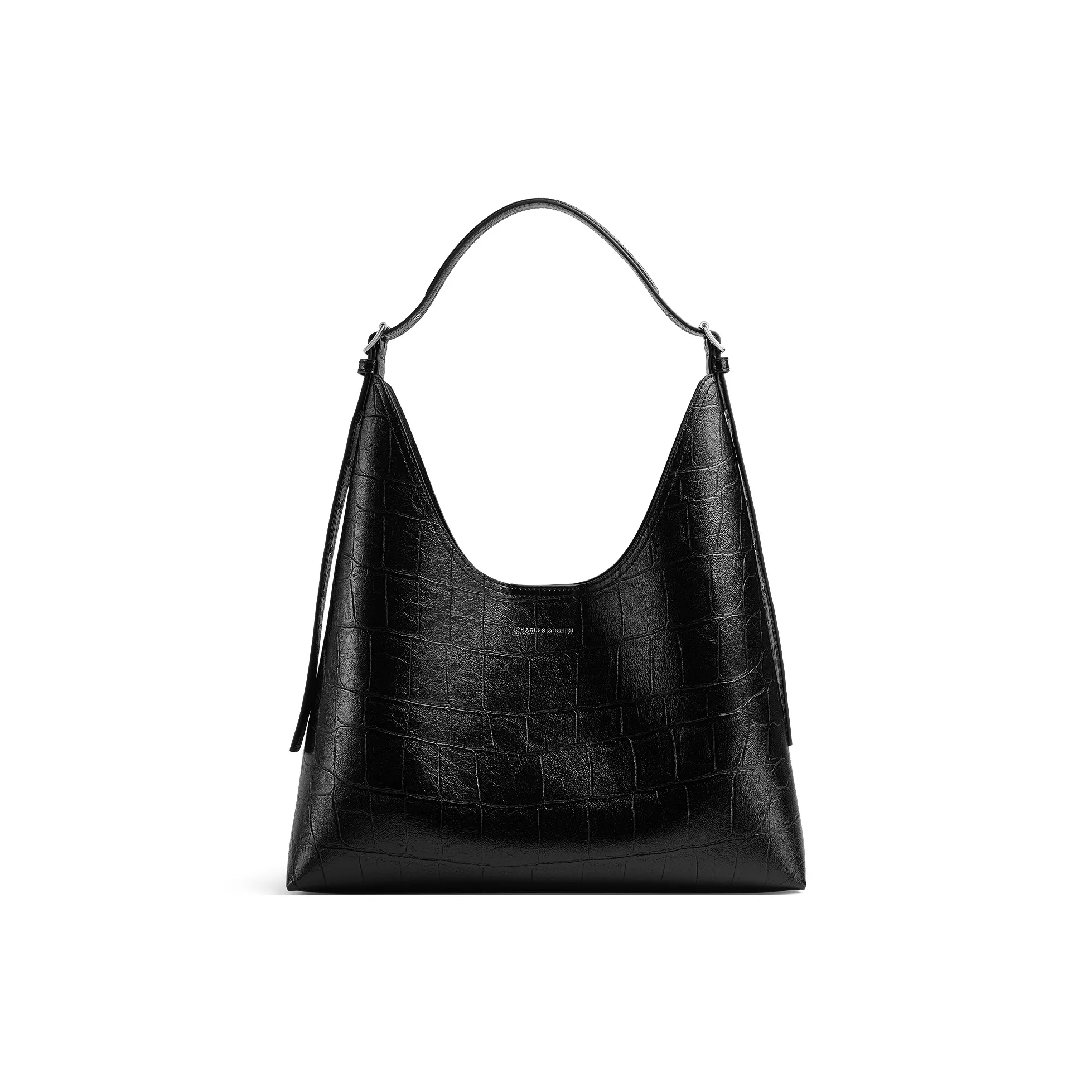 CHARLES KEITH ПУ (полиуретан) Сумка через плечо Большая Женская Черная