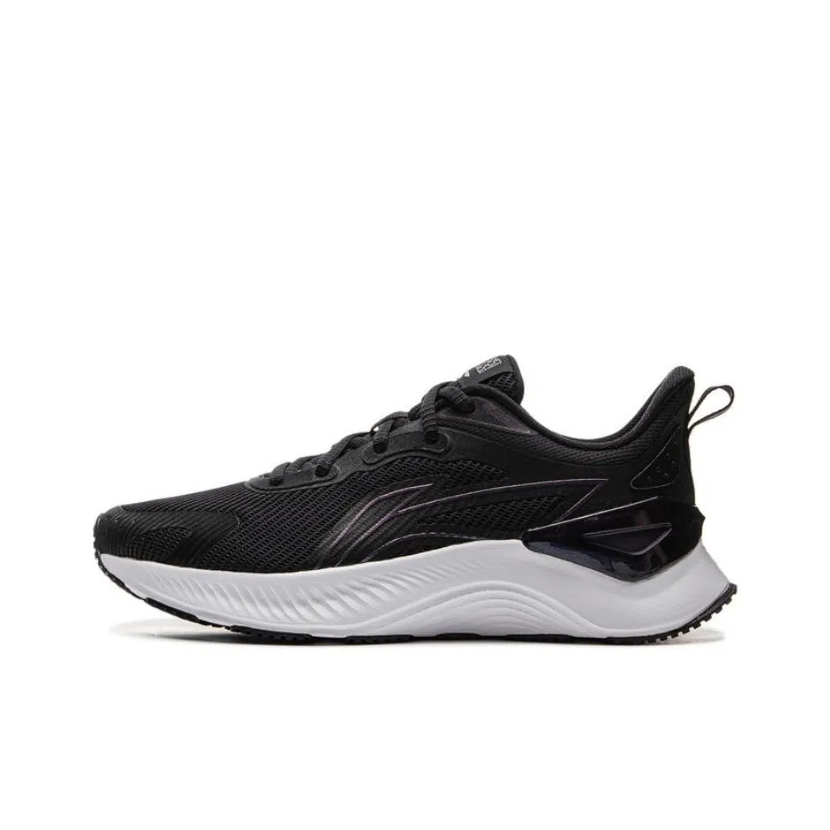 LiNing Shock Absorbers Slip-Resistant Abrasion-Resistant Low Top Casual Running Shoes Women's Black White Purple LiNing Shock Absorbers Противоскользящие устойчивые к истиранию низкий топ повседневные беговые кроссовки женские черный белый фиолетовый