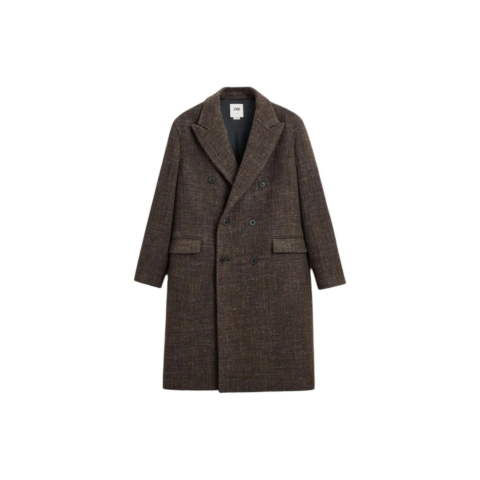 ZARA Коричневое Мужское Пальто